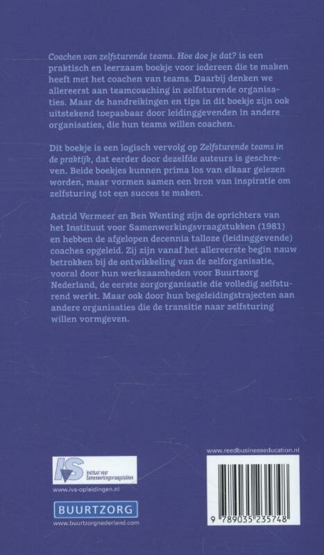 Coachen van zelfsturende teams achterkant