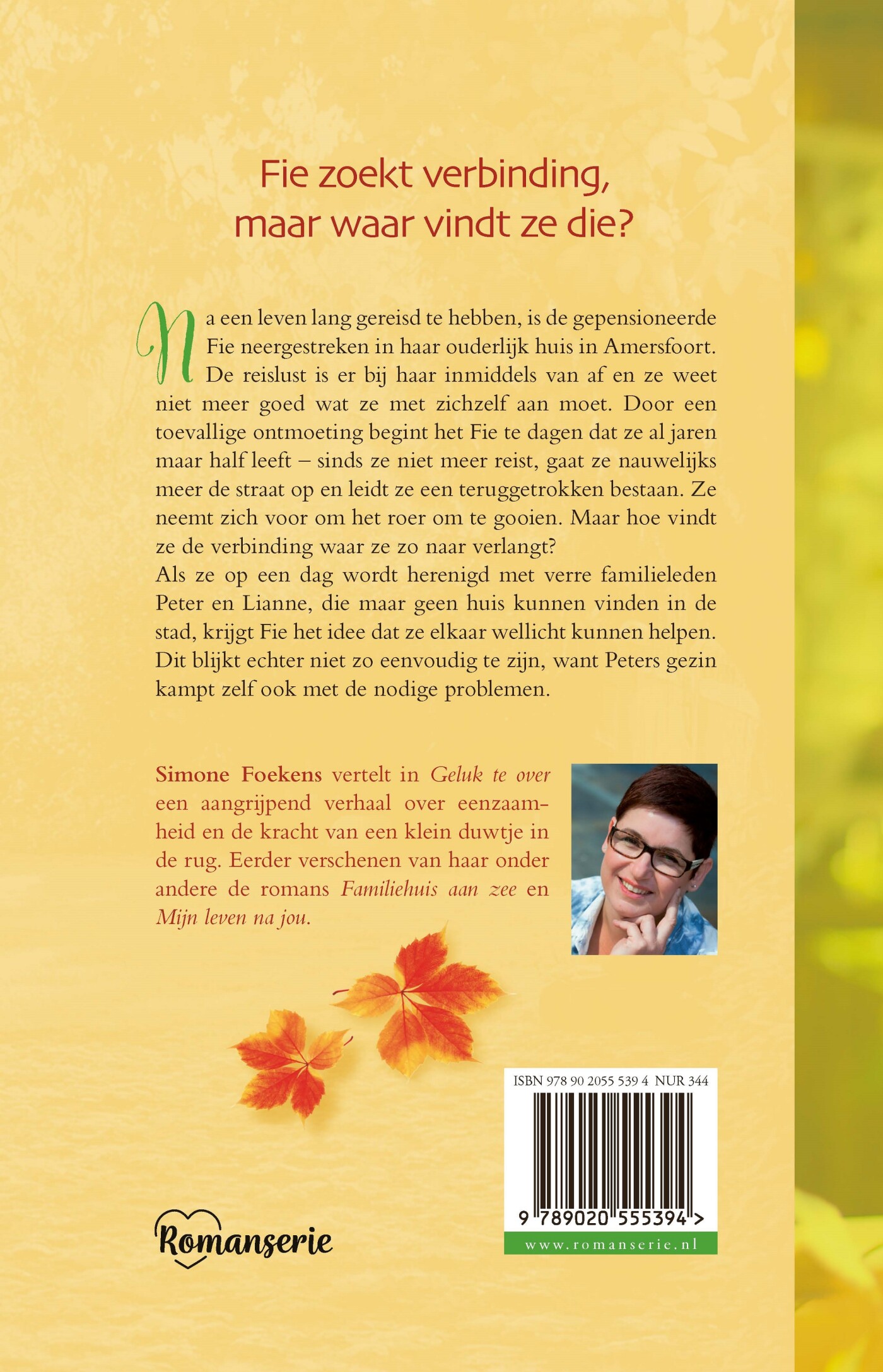 Geluk te over / Romanserie achterkant
