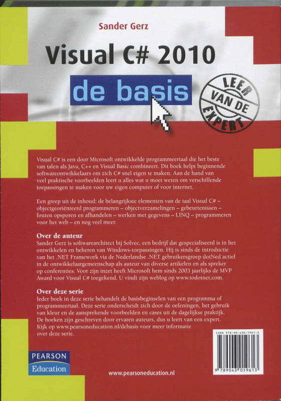 Visual C 2010 - De Basis achterkant