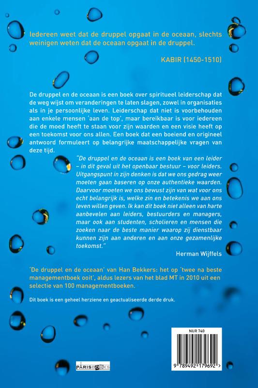 De druppel en de oceaan achterkant