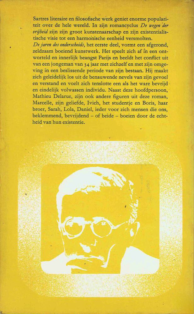 De jaren des onderscheids / Kaderreeks achterkant