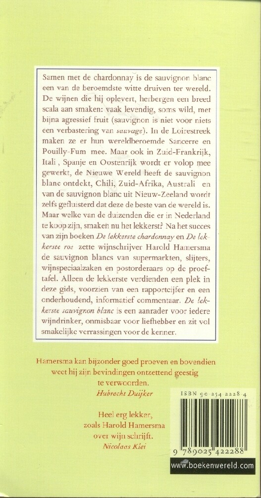 De lekkerste sauvignon blanc achterkant