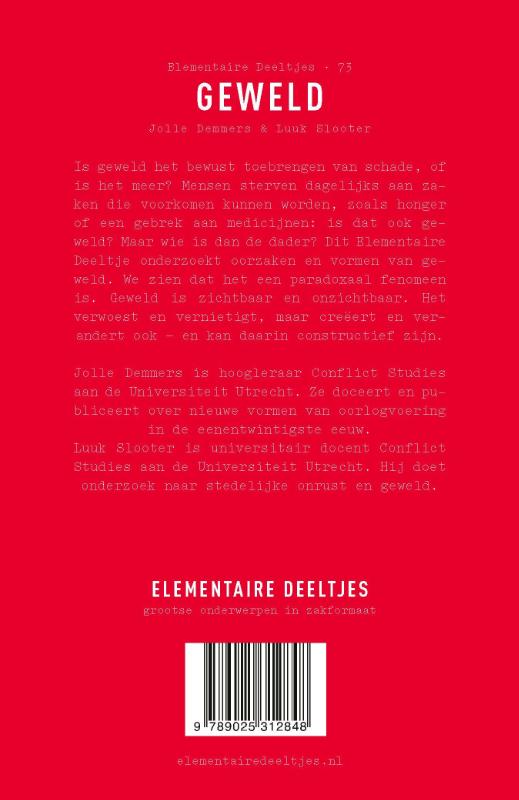 Geweld / Elementaire Deeltjes / 73 achterkant