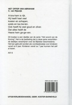 Het offer van Abraham / Het Woord van de Koning achterkant
