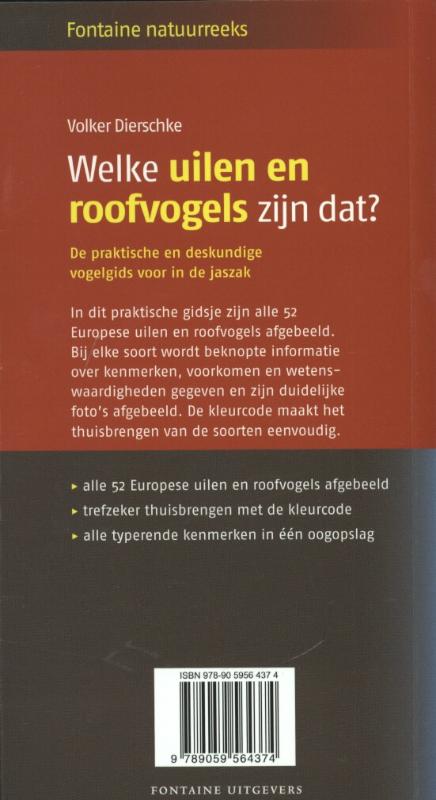 Fontaine-natuurreeks Welke uilen en roofvogels zijn dat? / Fontaine-natuurreeks achterkant