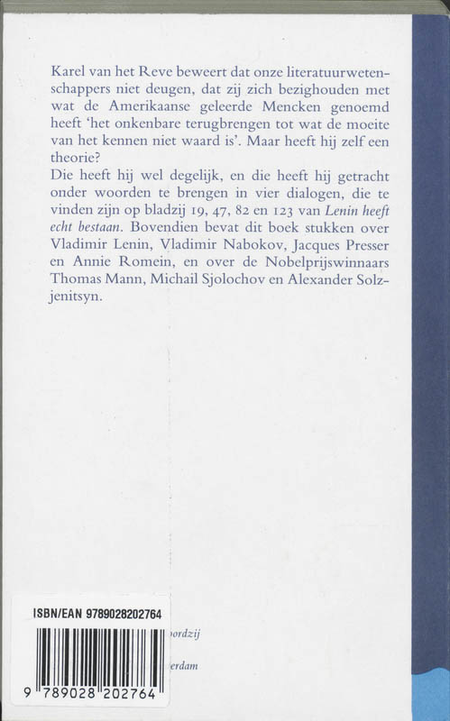 Lenin heeft echt bestaan achterkant
