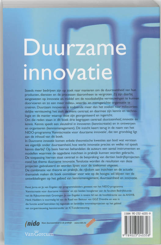 Duurzame innovatie achterkant