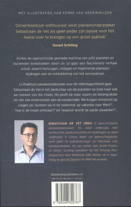 Praktisch planeetonderzoek voor de zaterdagochtend achterkant