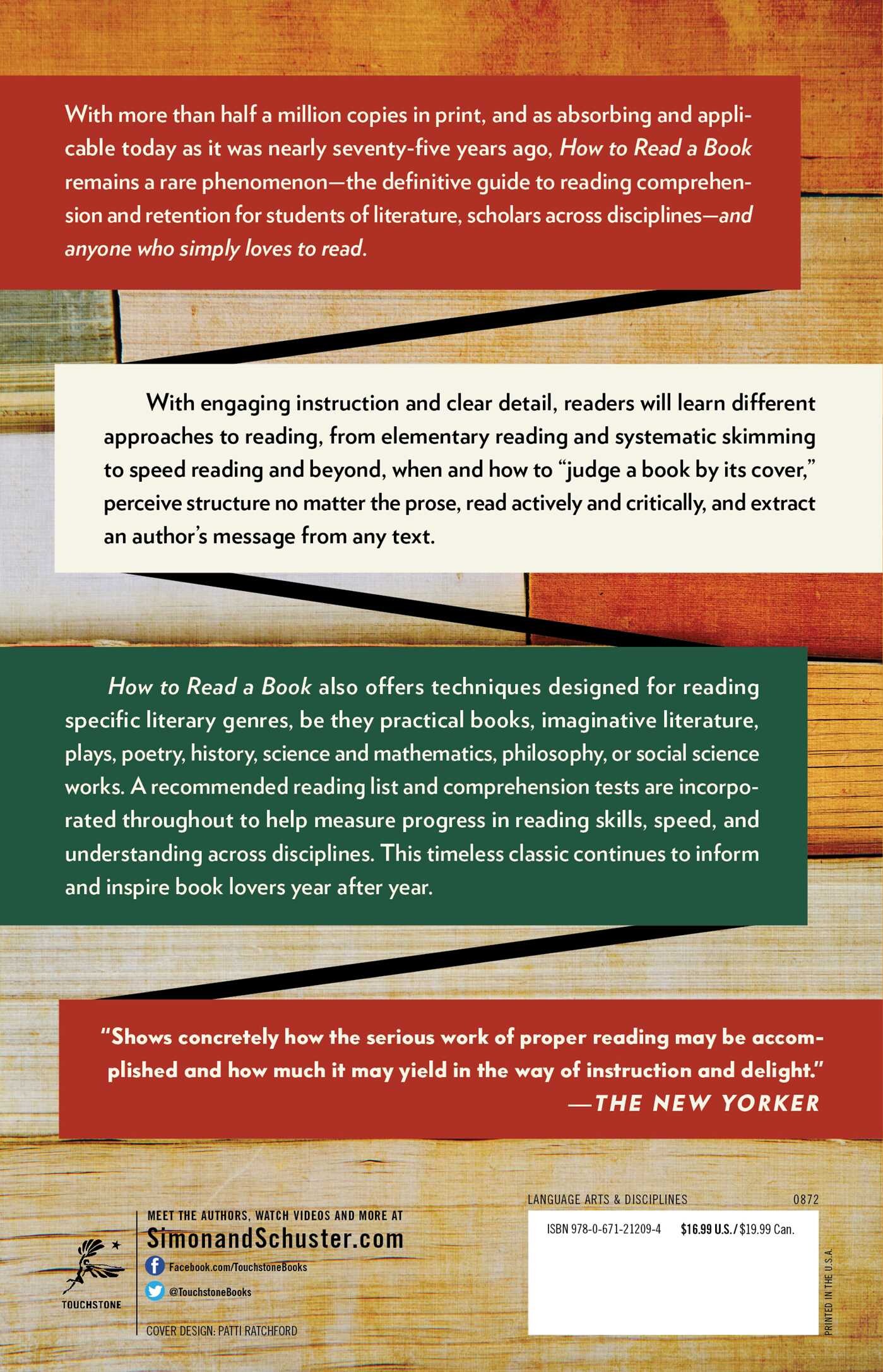 How to Read a Book achterkant
