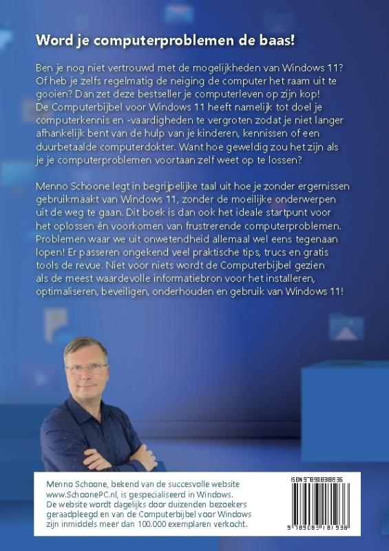Computerbijbel voor Windows 11 - Het SchoonePC boek voor Windows 11 - 3e editie achterkant