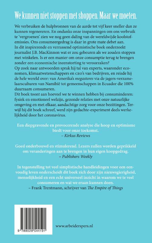Stoppen met shoppen achterkant