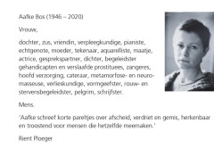 Afscheid, rouw en levenskracht achterkant