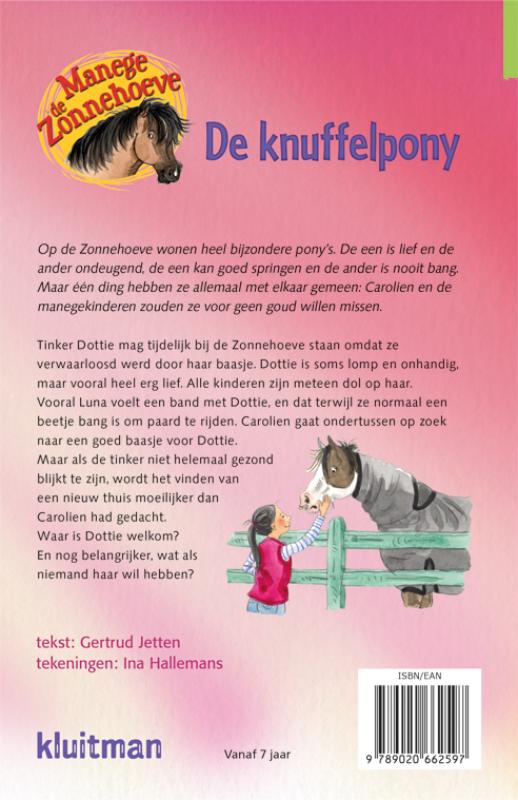 De knuffelpony / Manege de Zonnehoeve achterkant