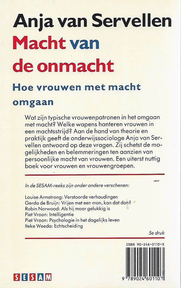 Macht van de onmacht / Sesam achterkant