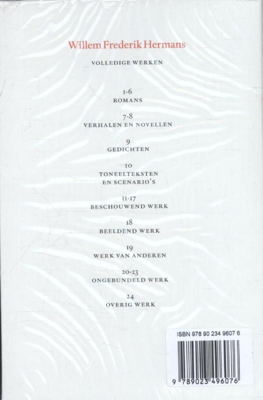 Een heilige van de horlogerie ; Au pair ; Madelon in de mist van het schimmenrijk ... / Volledige werken Willem Frederik Hermans / 6 achterkant