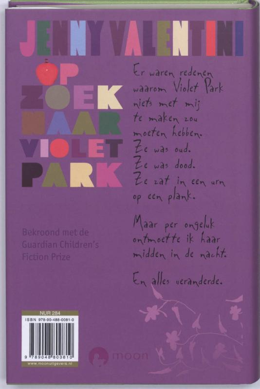 Op Zoek Naar Violet Park achterkant