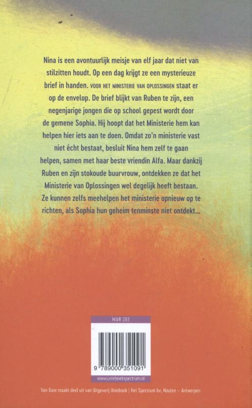 Het Ministerie van Oplossingen 1 Het Ministerie van Oplossingen 1 achterkant