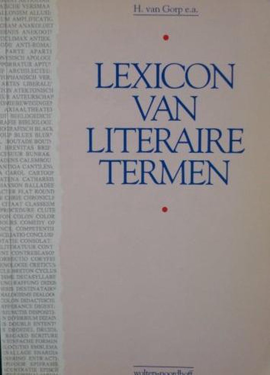 Gorp Lexicon Van Literaire Termen