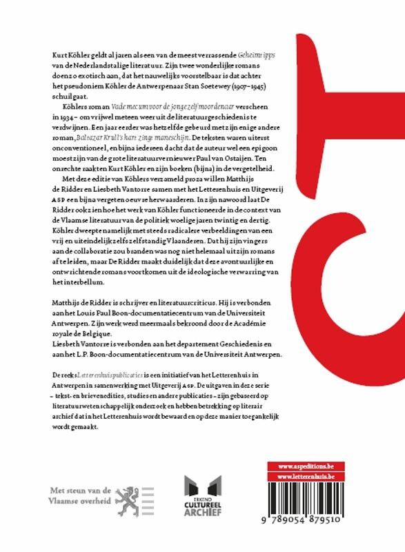 Verzameld proza / Letterenhuispublicaties / 13 achterkant