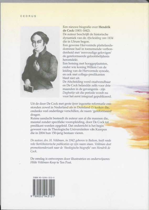 Hendrik de Cock biografie achterkant