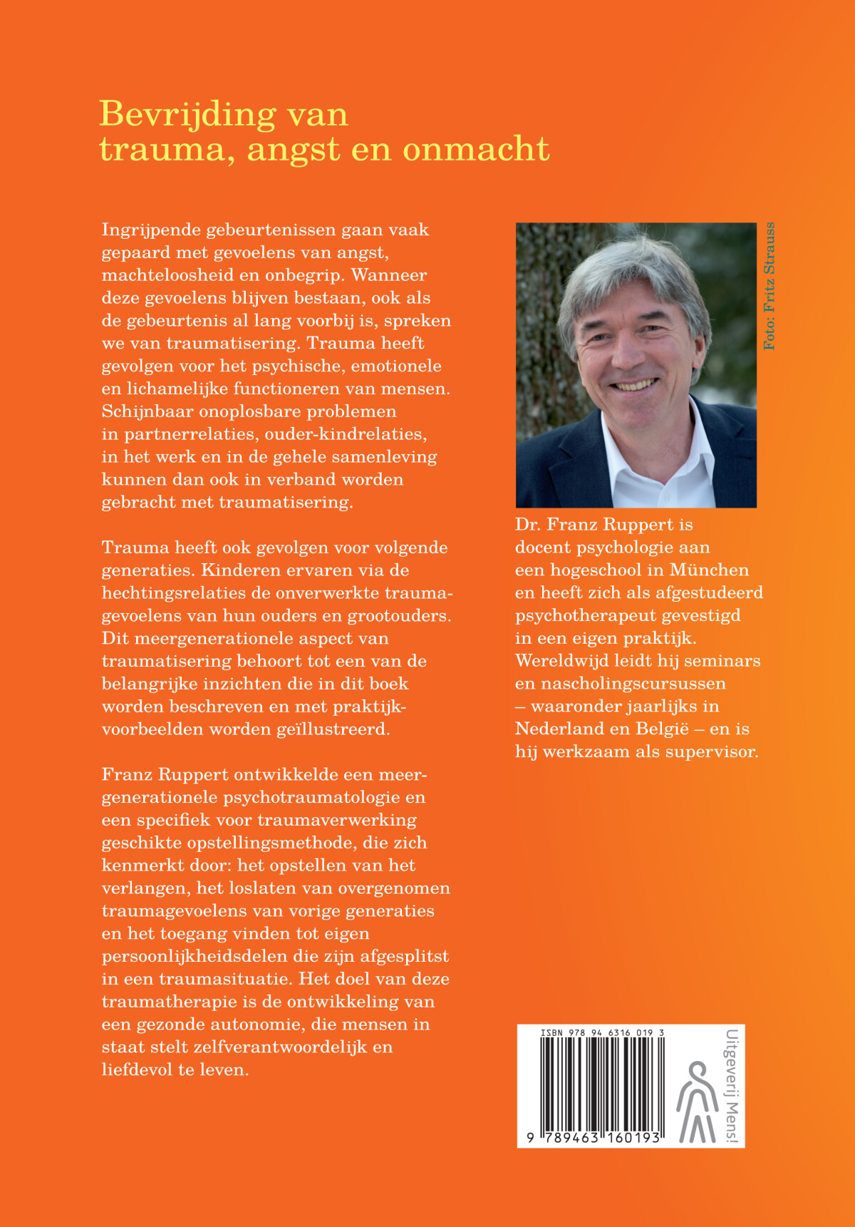 Bevrijding van trauma, angst en onmacht achterkant