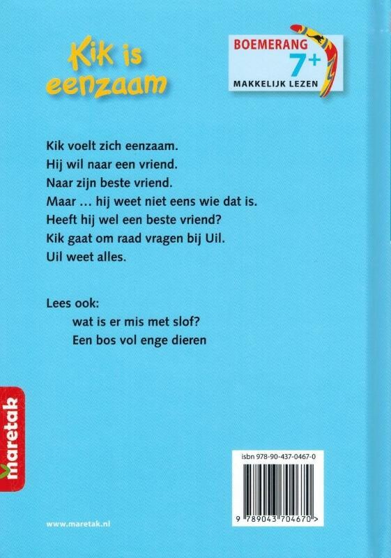 Kik is eenzaam / Boemerang achterkant
