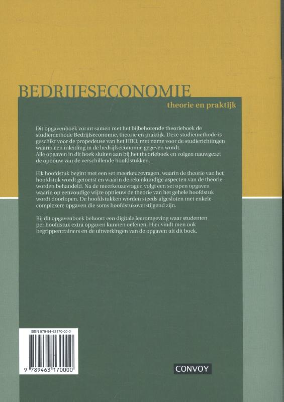 Bedrijfseconomie Bedrijfseconomie achterkant