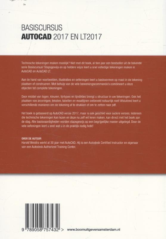 Basiscursus AutoCad 2017 en LT 2017 achterkant