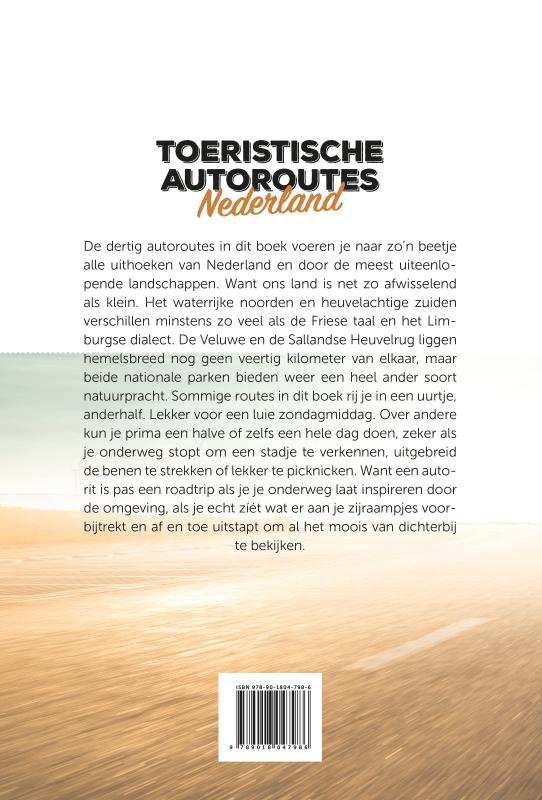Toeristische autoroutes Nederland achterkant