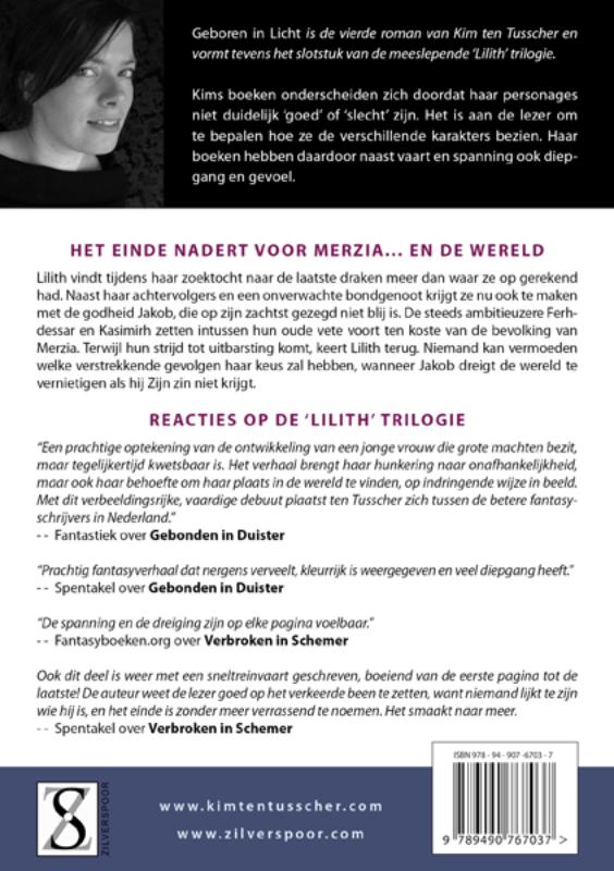 Geboren in licht / De Lilith trilogie / 3 achterkant