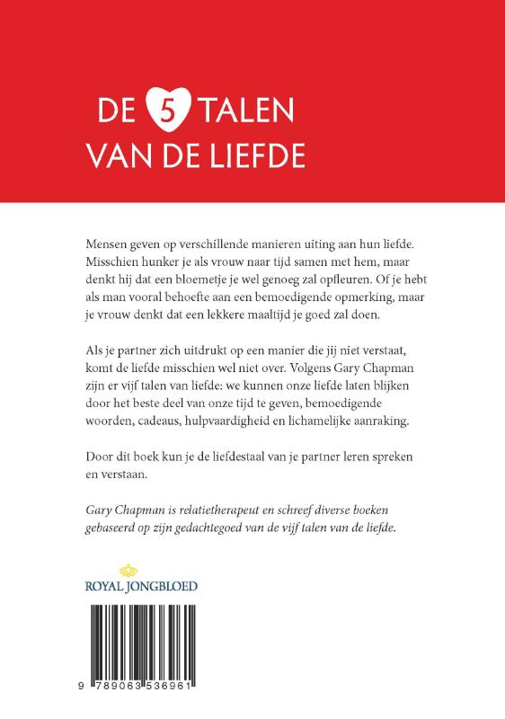 De 5 talen van de liefde De 5 talen van de liefde achterkant