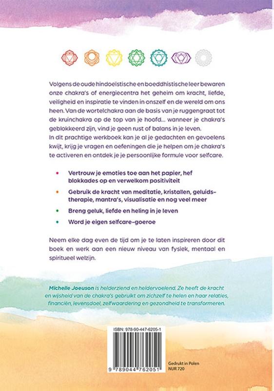 Breng je chakra's in balans werkboek achterkant