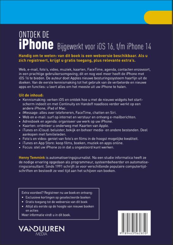 Ontdek de iPhone - bijgewerkt voor iOS 16 achterkant
