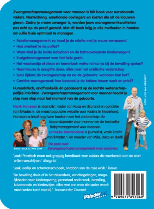 Zwangerschapsmanagement voor mannen / managementboeken voor vaders / 1 Zwangerschapsmanagement voor mannen / managementboeken voor vaders / 1 achterkant