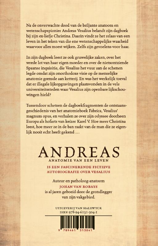 Andreas, anatomie van een leven achterkant