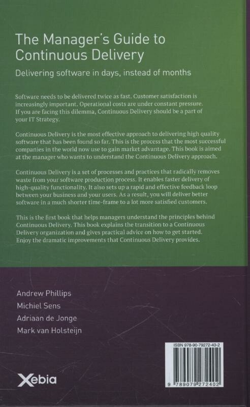 The manager's guide to continuous delivery achterkant