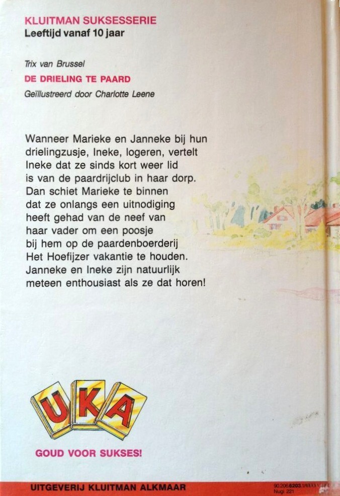 De drieling te paard / Kluitman suksesserie / 14 achterkant