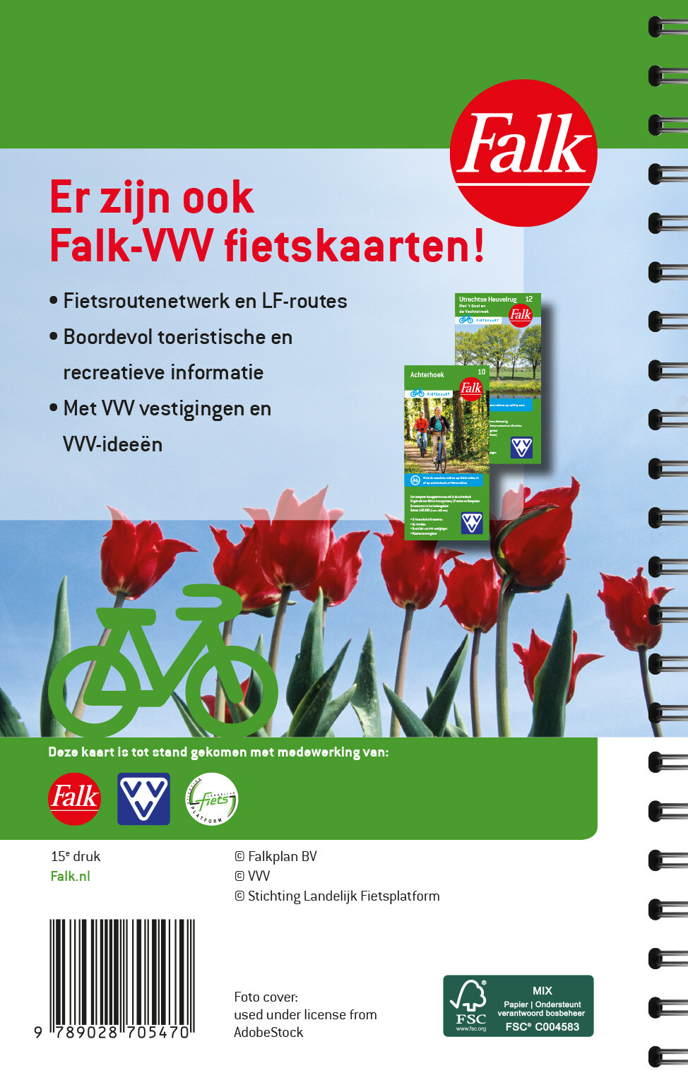 Falk Fietsatlas Nederland 1:75.000 / Fietsatlassen achterkant
