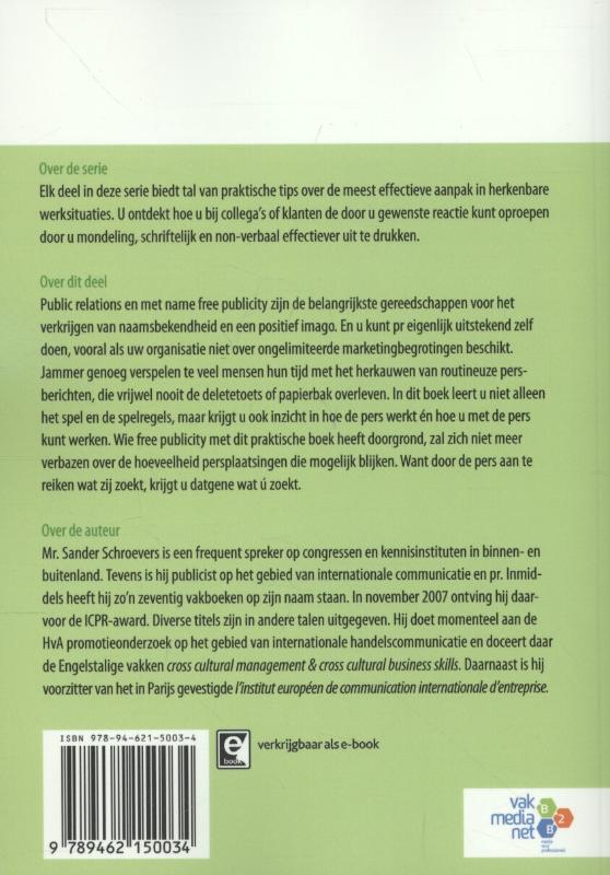 Free publicity / TaalAnker achterkant