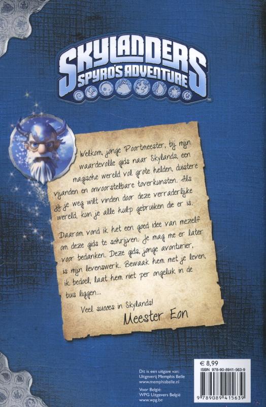 Meester Eon's official guide / Wegwijs in skylands / Skylanders Spyro's adventure achterkant