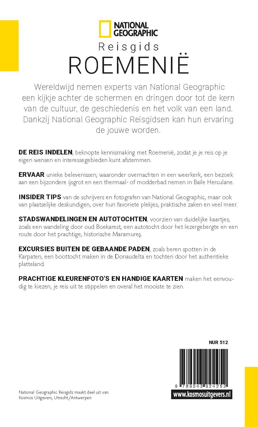 Roemenië / National Geographic Reisgids achterkant