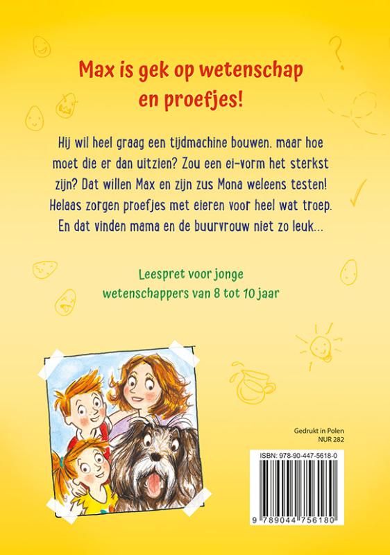 Max en Mona's dolle proefjes  -   De geweldige tijdmachine - Max en Mona's dolle proefjes achterkant