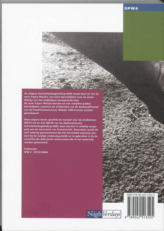 Theorieboek 409 Activiteitenbegeleiding achterkant