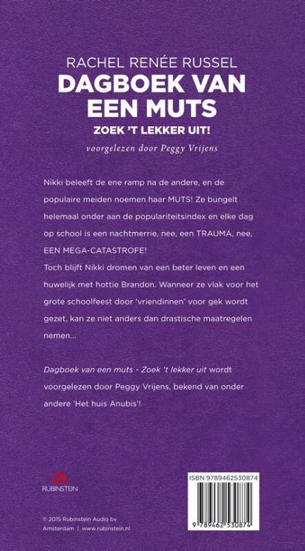Dagboek van een muts Zoek't lekker uit! luisterbk achterkant