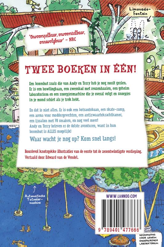 De waanzinnige boomhut van 13 en 26 verdiepingen / De waanzinnige boomhut achterkant