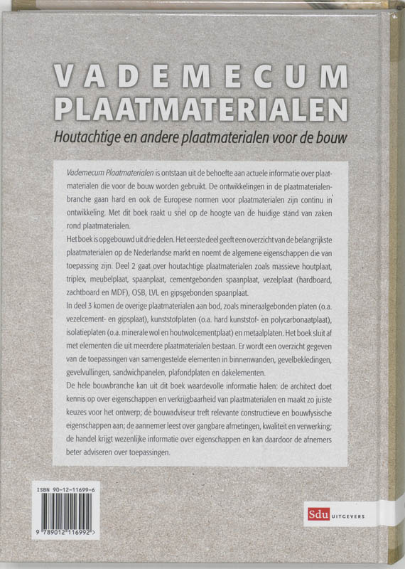 Houten plaatmaterialen Vademecum achterkant