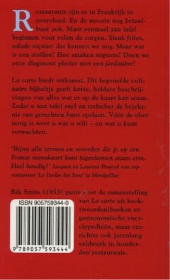 Carte achterkant