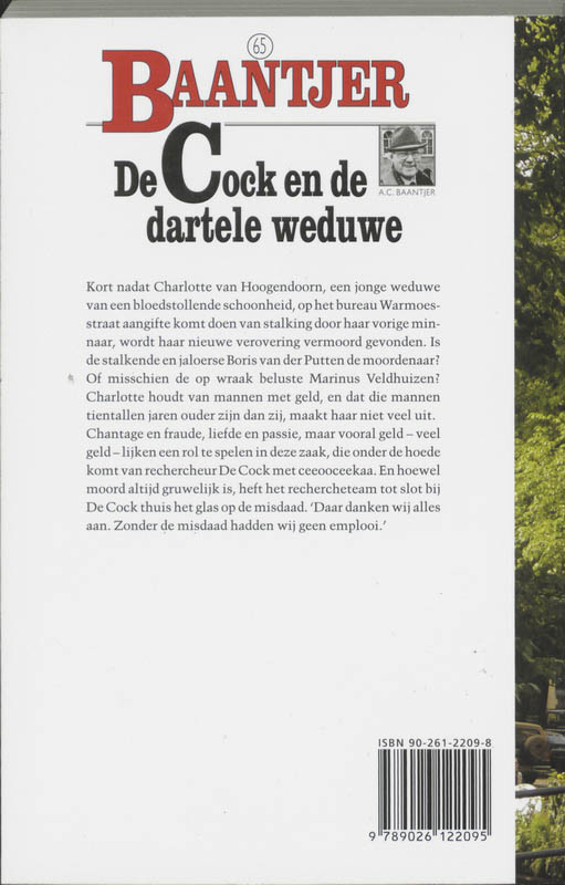 De Cock en de dartele weduwe / Baantjer / 65 achterkant