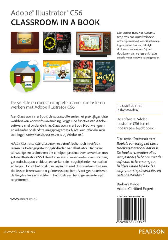Adobe illustrator CS6 classroom in a book / Classroom in a Book Adobe illustrator CS6 classroom in a book / Classroom in a Book achterkant