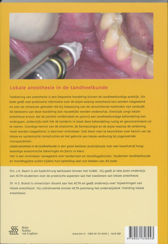 Lokale anesthesie in de tandheelkunde achterkant